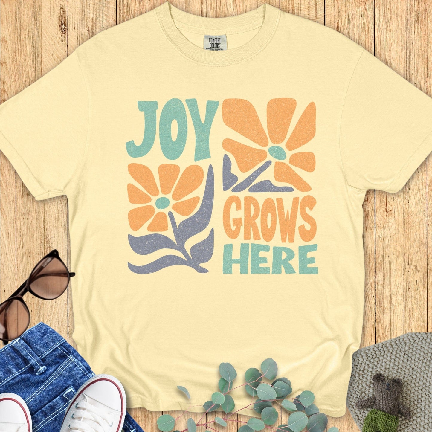 Joy Grows Here Floral T-Shirt