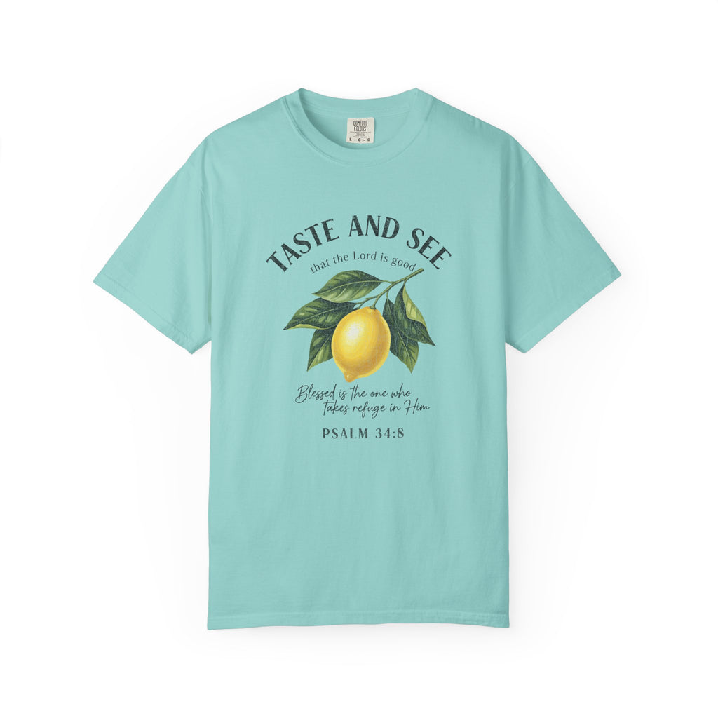 Taste and See Lemon Scripture T-Shirt