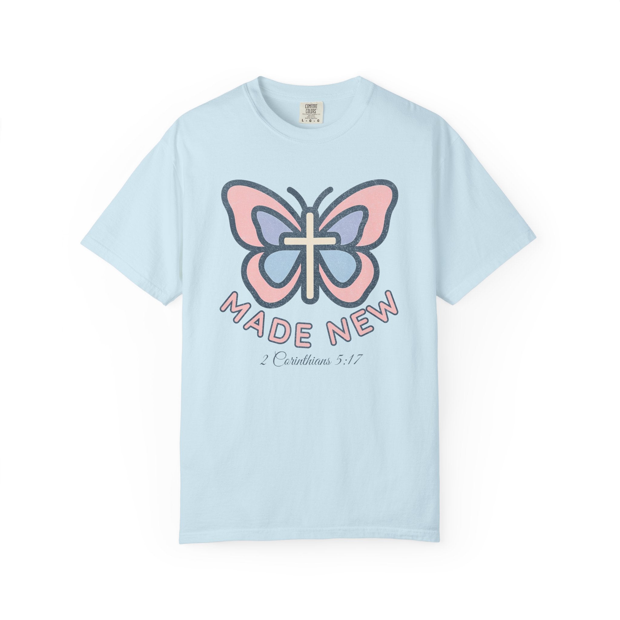 "Made New" Butterfly Christian Tee