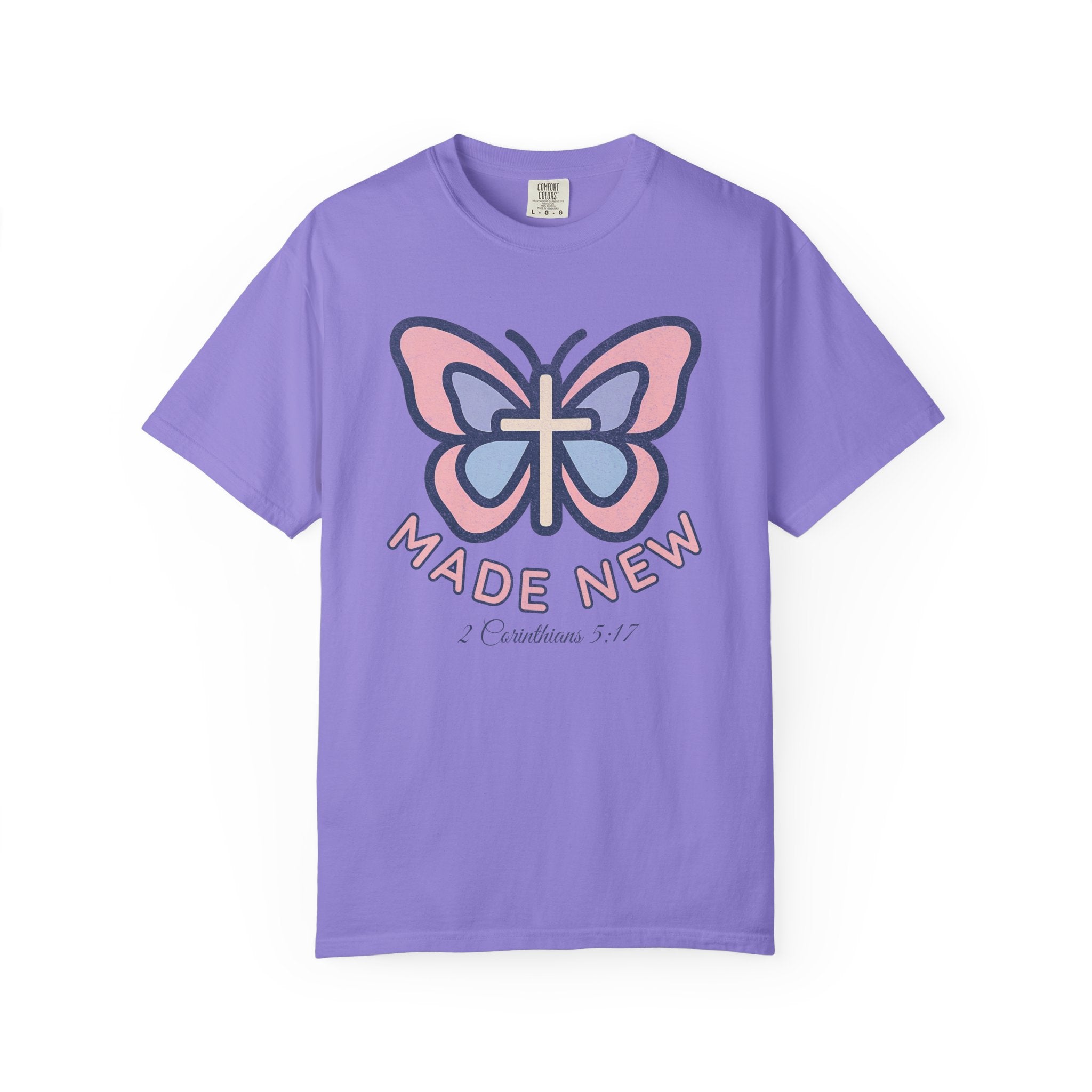 "Made New" Butterfly Christian Tee