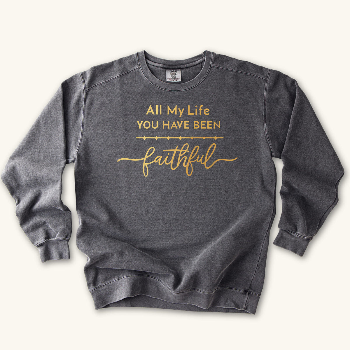 Pepper All My Life sweatshirt flat lay mockup, Christian apparel for women