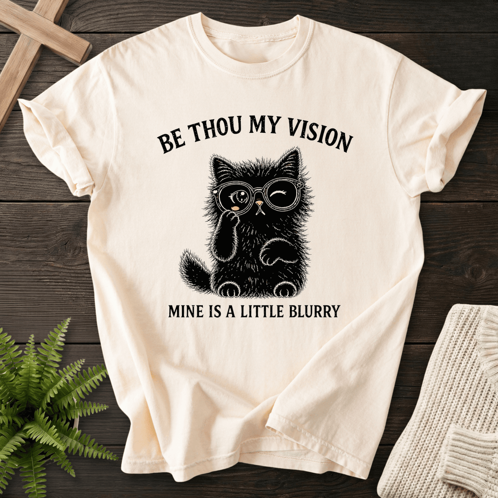 Be Thou My Vision Cat T-Shirt in Ivory | She Wears Faith