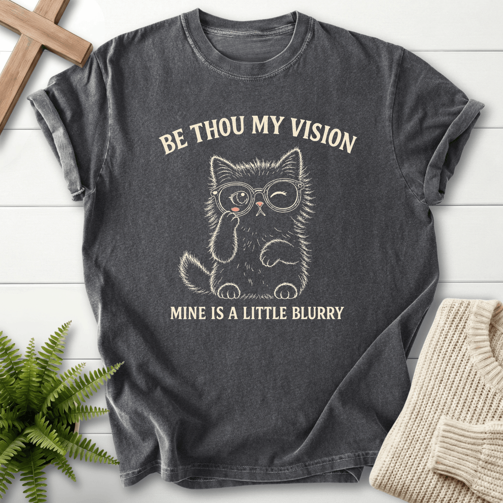 Be Thou My Vision Cat T-Shirt in Pepper | She Wears Faith