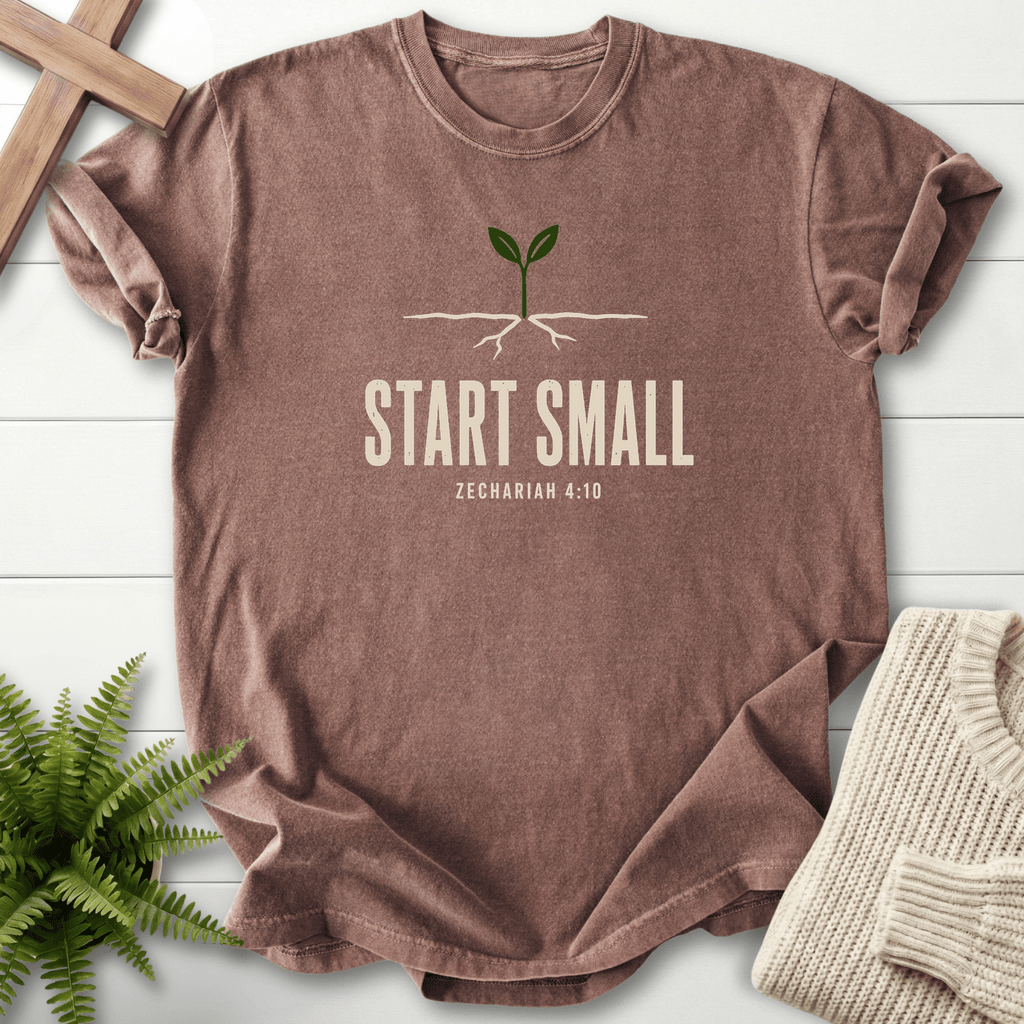Do Not Despise Small Beginnings Zech 4 10 T-Shirt in Espresso | She Wears Faith