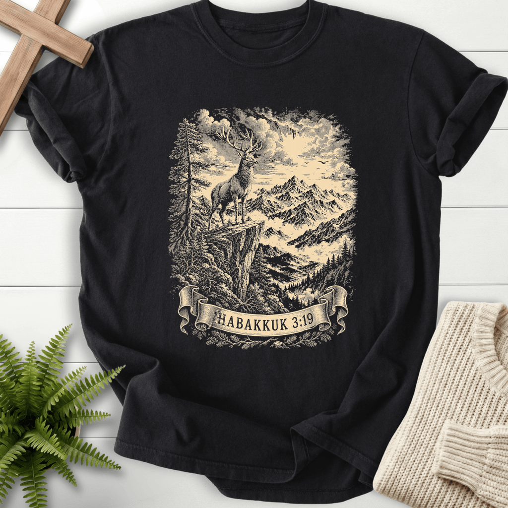 Feet of a Deer T-Shirt in Black | She Wears Faith