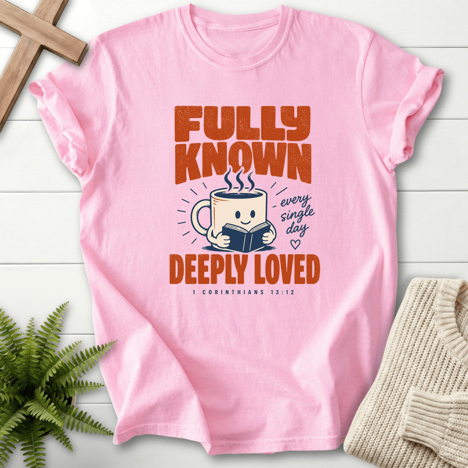 Fully Known Deeply Loved T-Shirt in Blossom | She Wears Faith