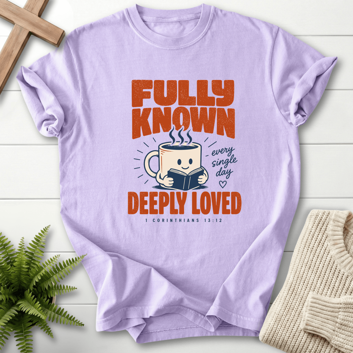 Fully Known Deeply Loved T-Shirt in Orchid | She Wears Faith