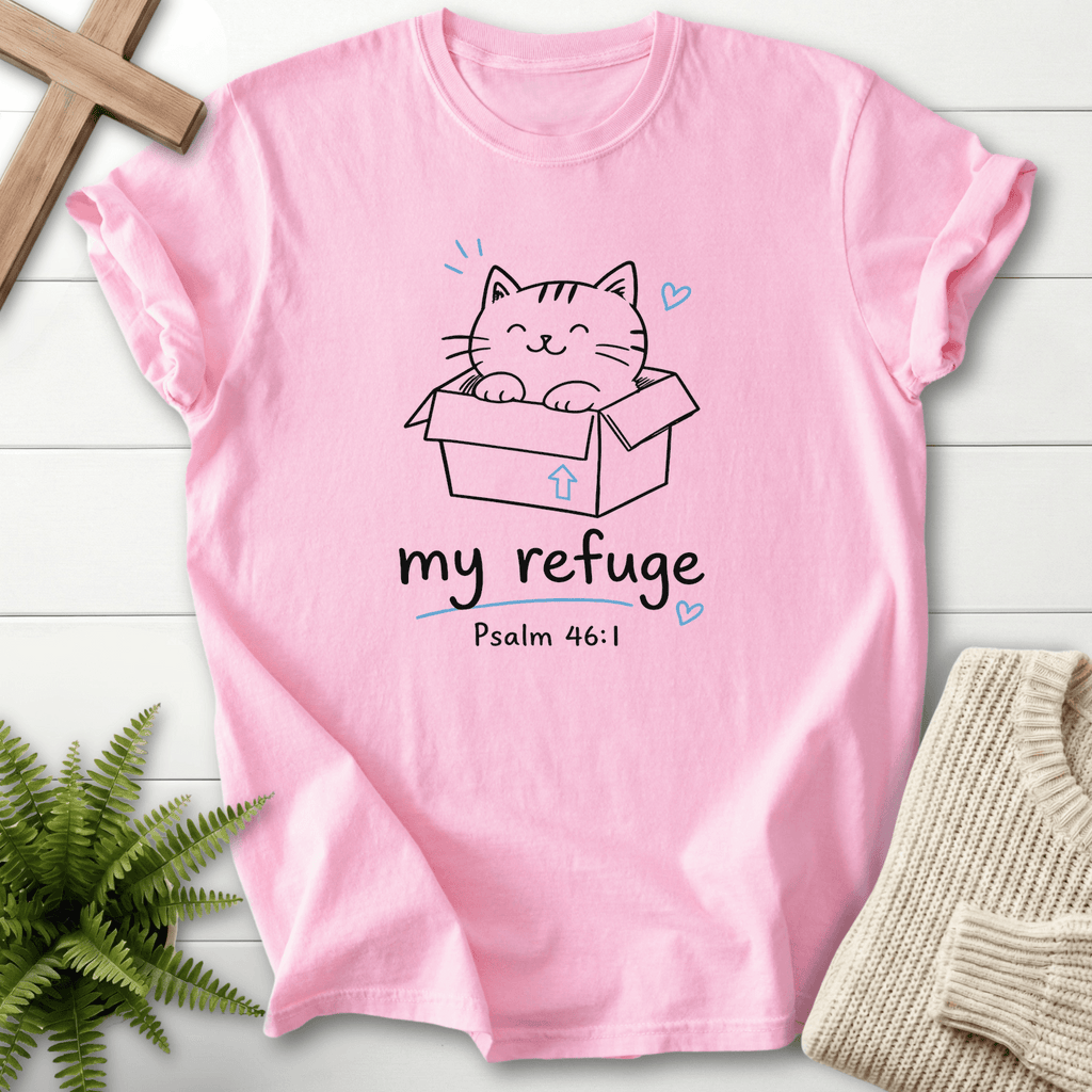 God is our Refuge Ps 46 1 T-Shirt in Blossom | She Wears Faith