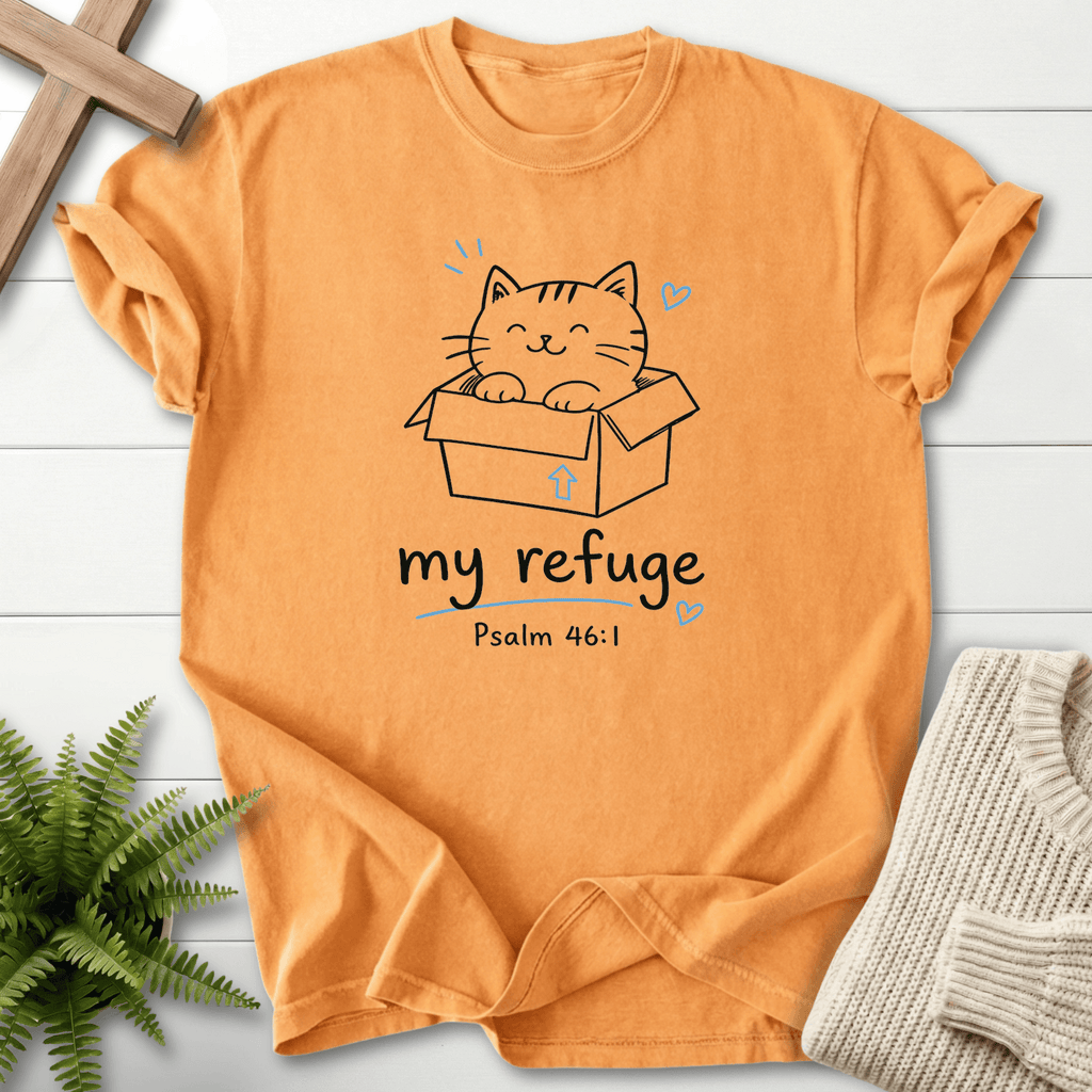 God is our Refuge Ps 46 1 T-Shirt in Citrus | She Wears Faith