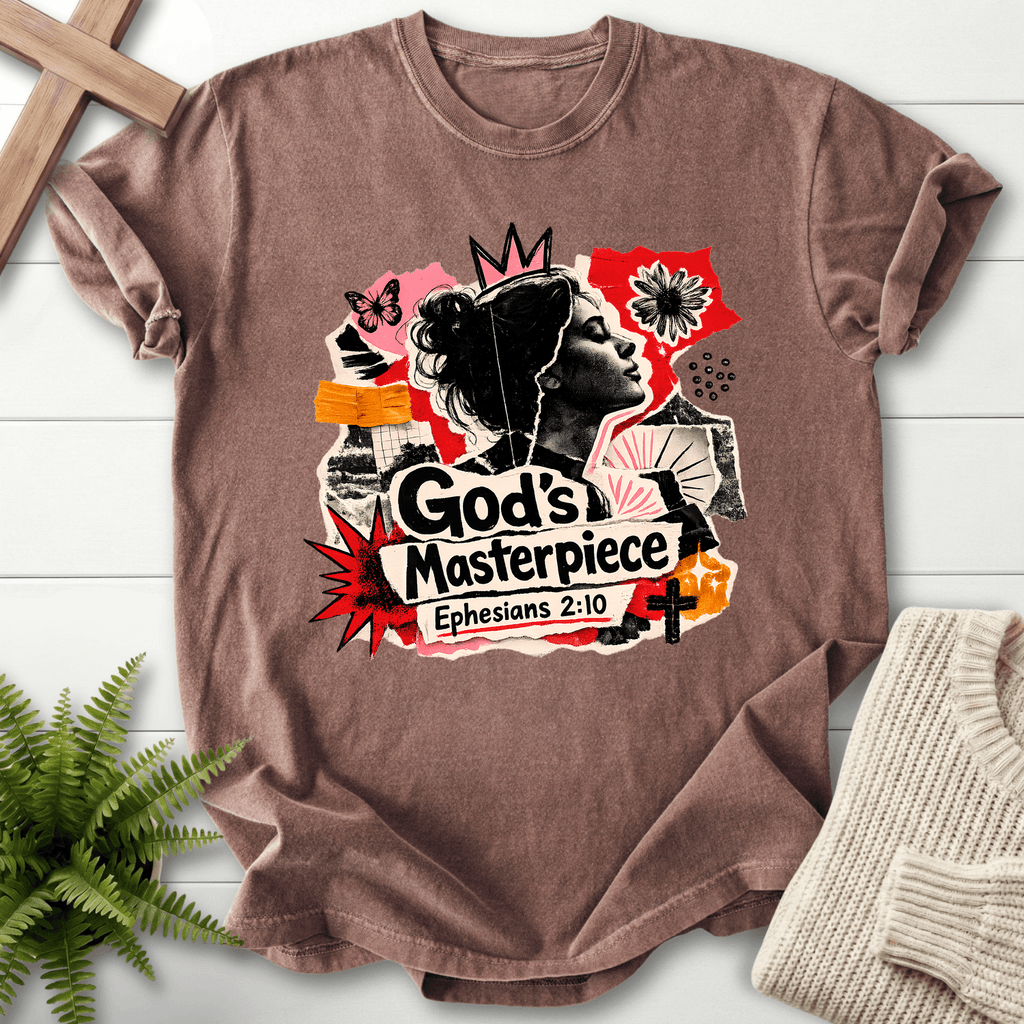 God's Masterpiece Ephesians 2:10 T-Shirt in Espresso | She Wears Faith
