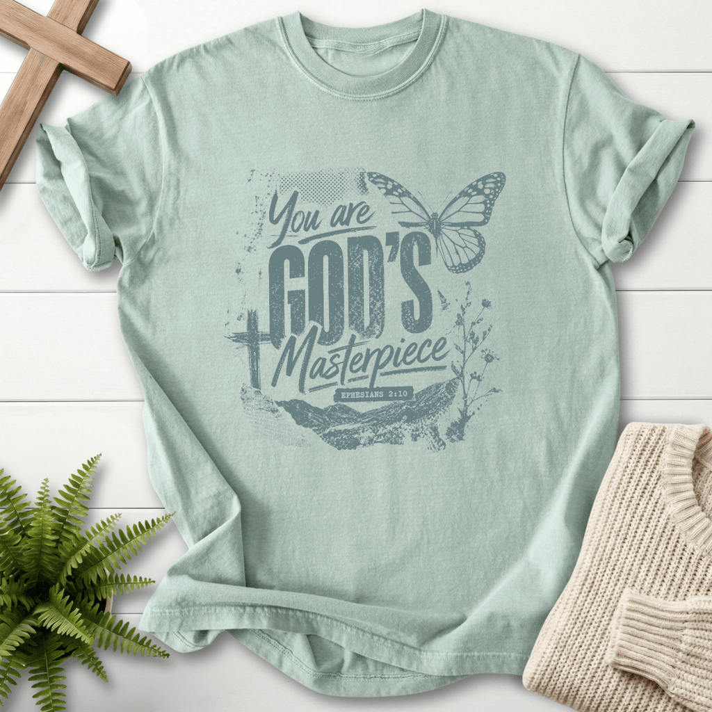 God's Masterpiece Graphic T-Shirt in Bay | She Wears Faith