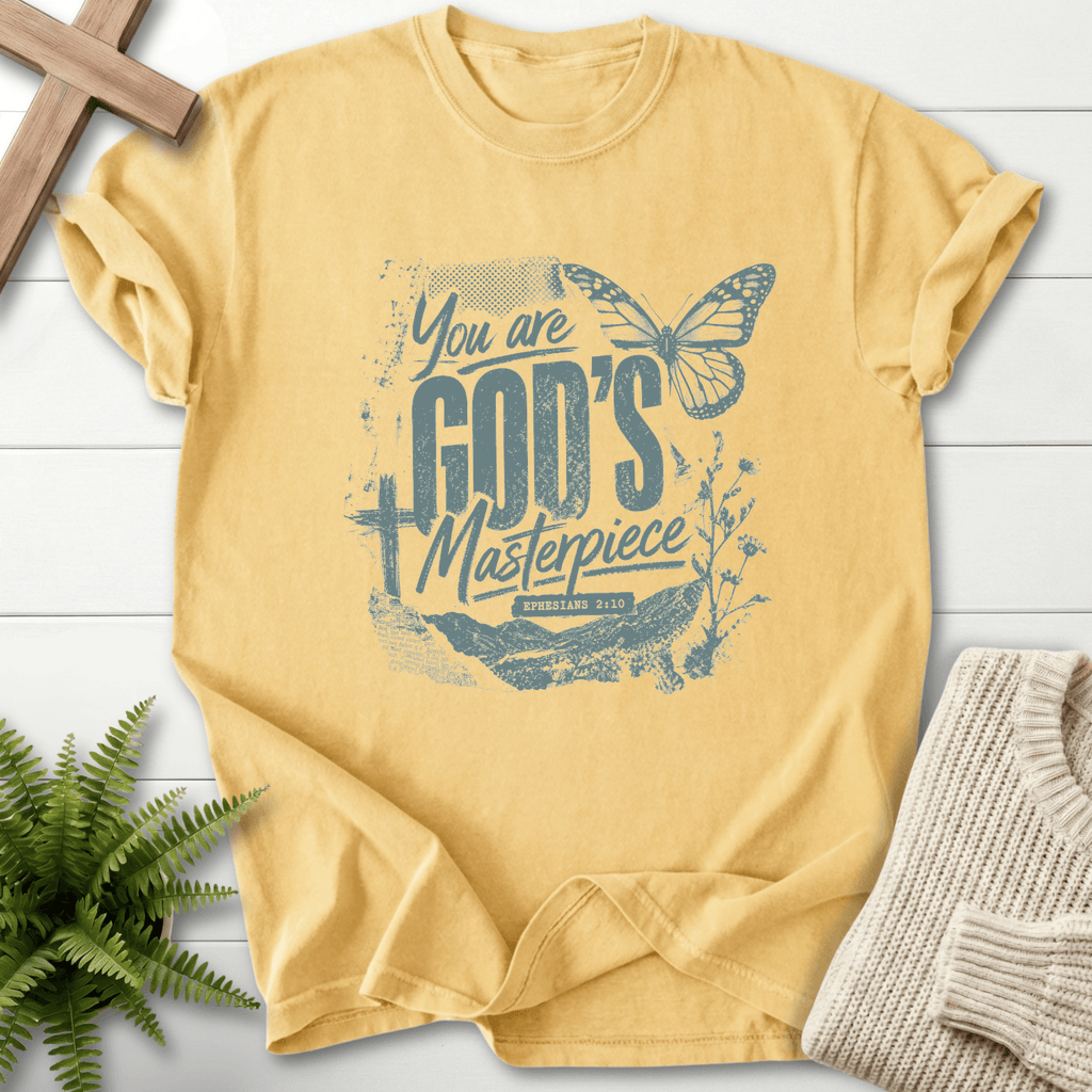 God's Masterpiece Graphic T-Shirt in Butter | She Wears Faith