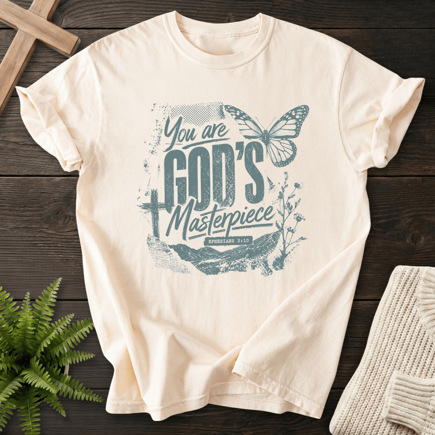 God's Masterpiece Graphic T-Shirt in Ivory | She Wears Faith