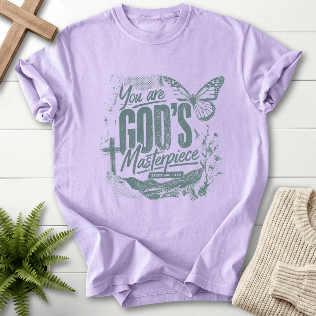 God's Masterpiece Graphic T-Shirt in Orchid | She Wears Faith
