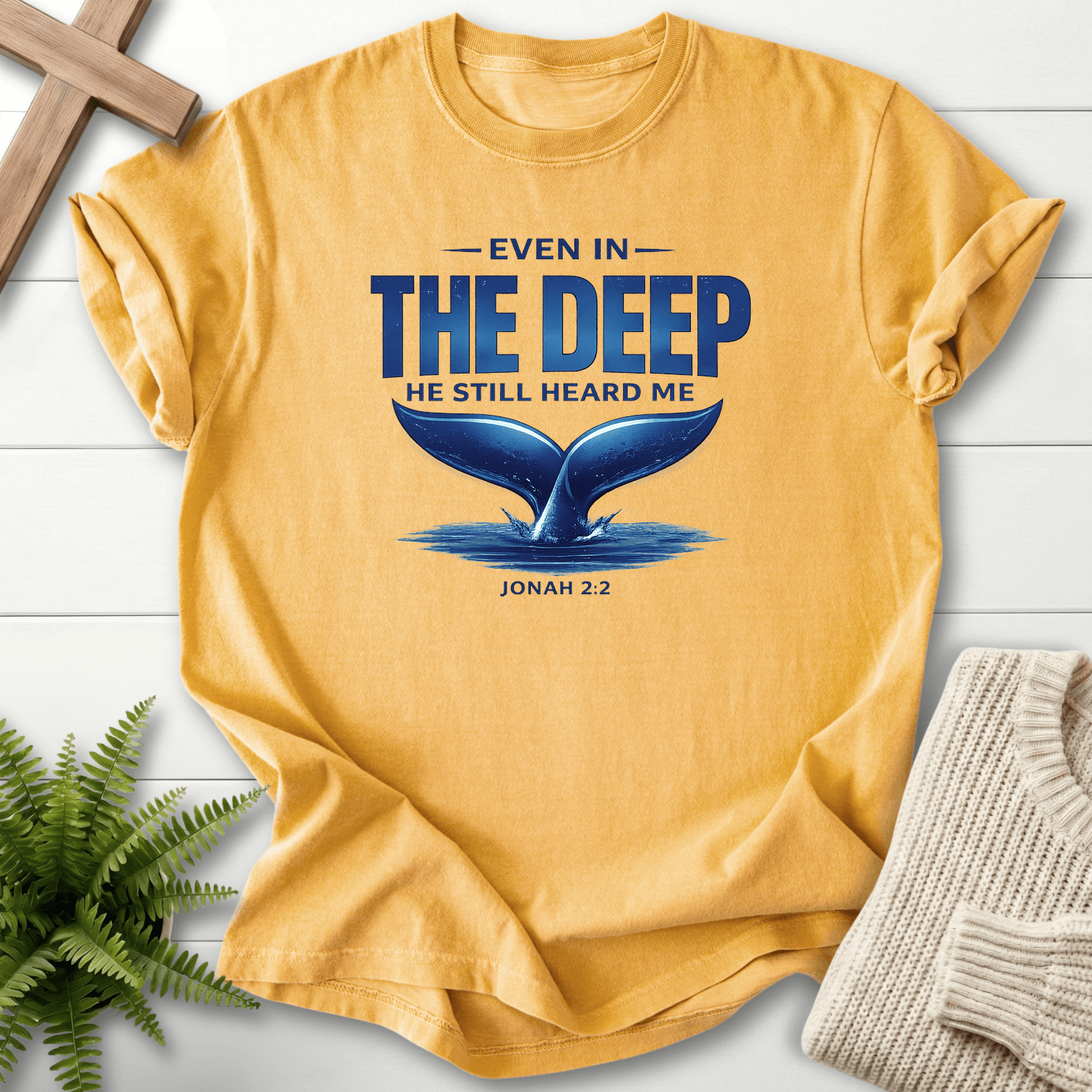 He Still Heard Me Jonah 2 T-Shirt in Mustard | She Wears Faith