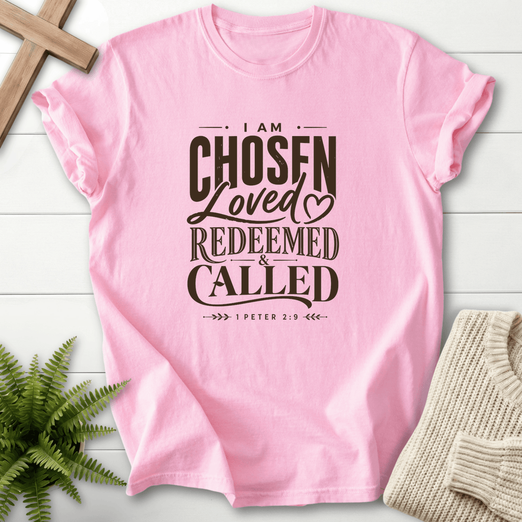 I am Chosen Graphic T-Shirt in Blossom | She Wears Faith