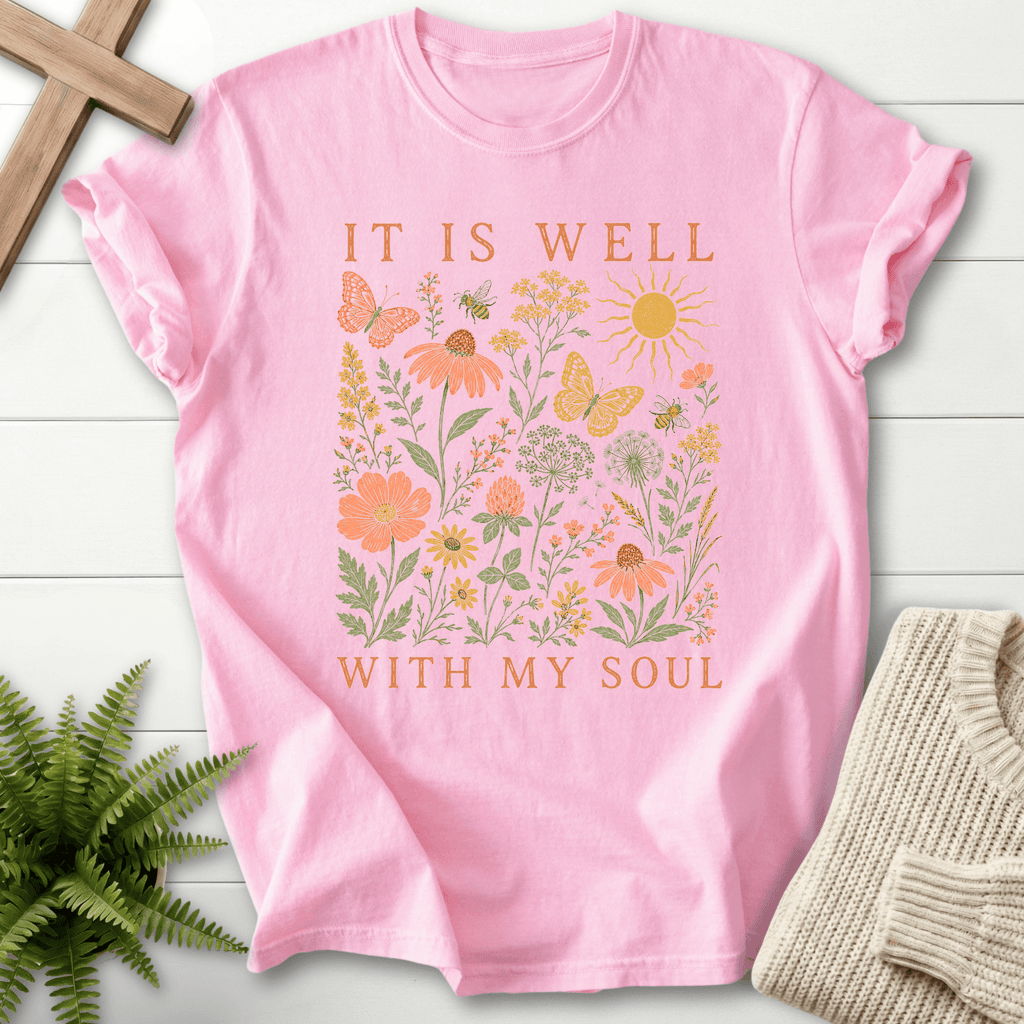 It Is Well Wildflower T-Shirt in Blossom | She Wears Faith