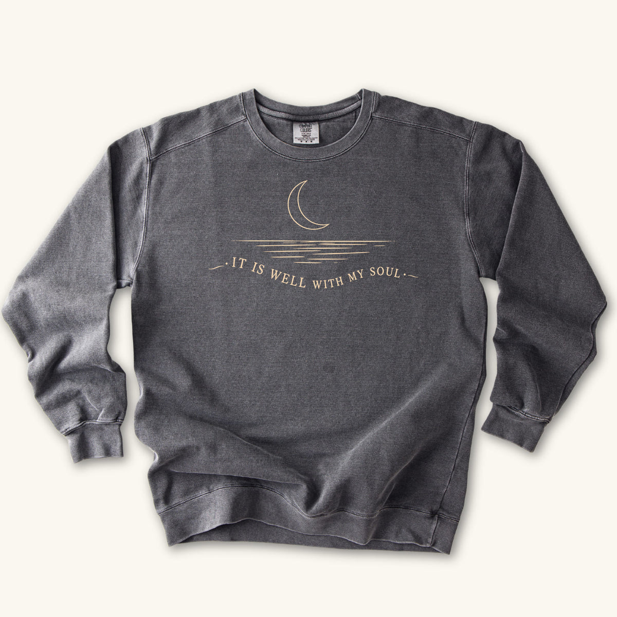 Pepper It Is Well With My Soul sweatshirt flat lay mockup, Christian apparel for women