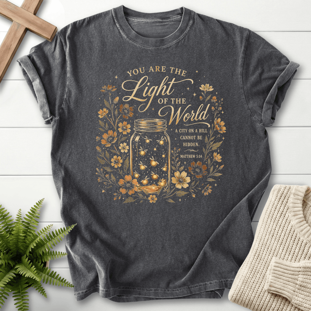 Light of the World T-Shirt in Pepper | She Wears Faith