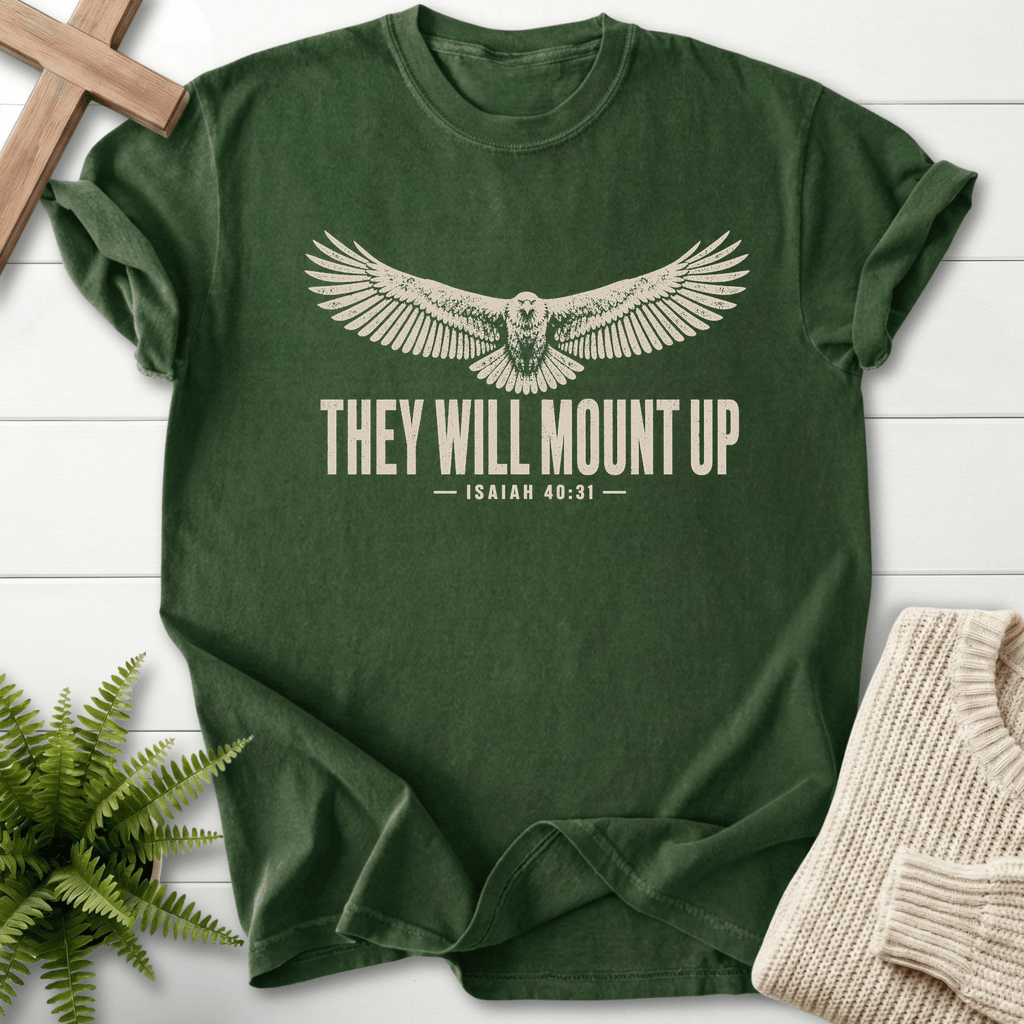 They Will Mount Up Eagle T-Shirt in Hemp | She Wears Faith