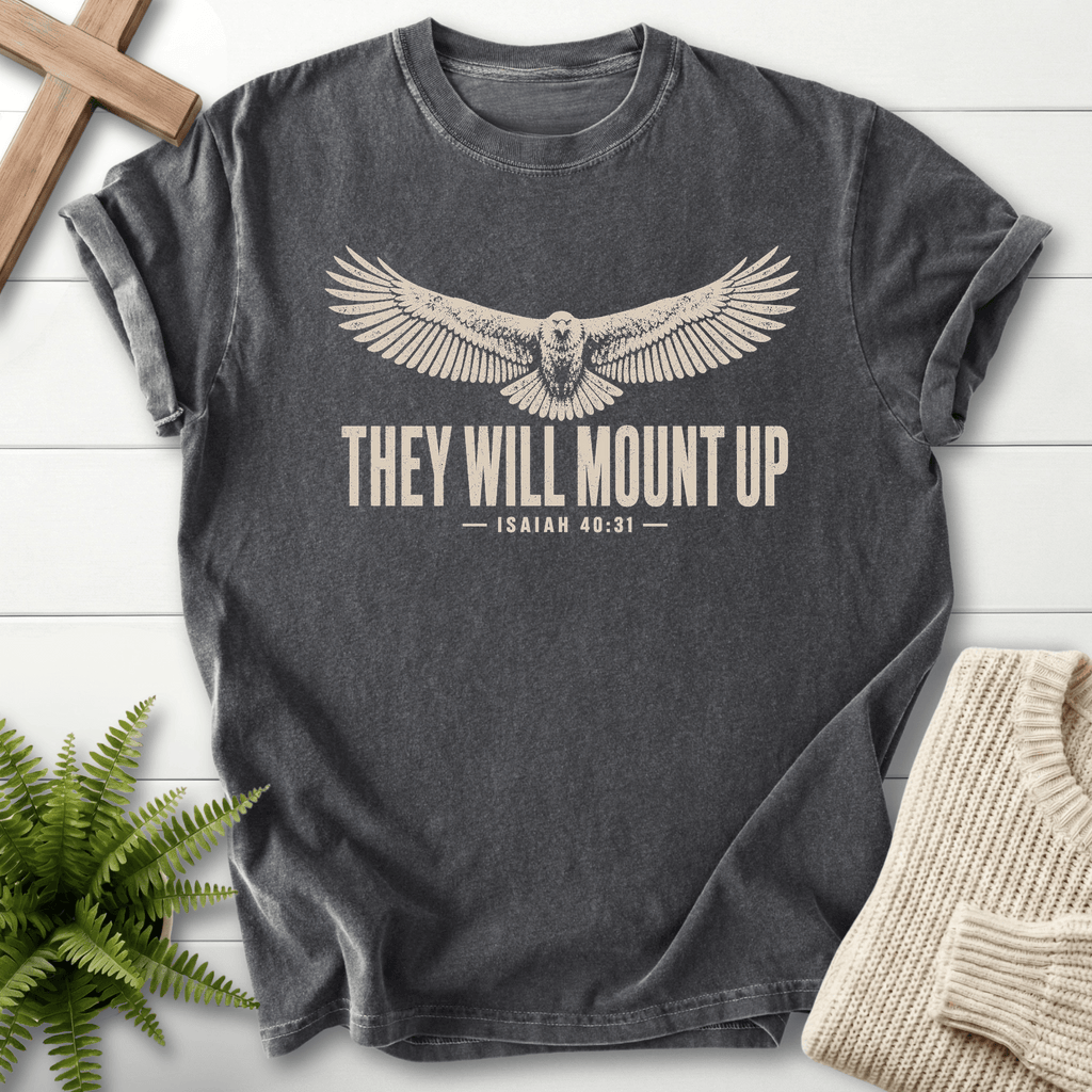 They Will Mount Up Eagle T-Shirt in Pepper | She Wears Faith