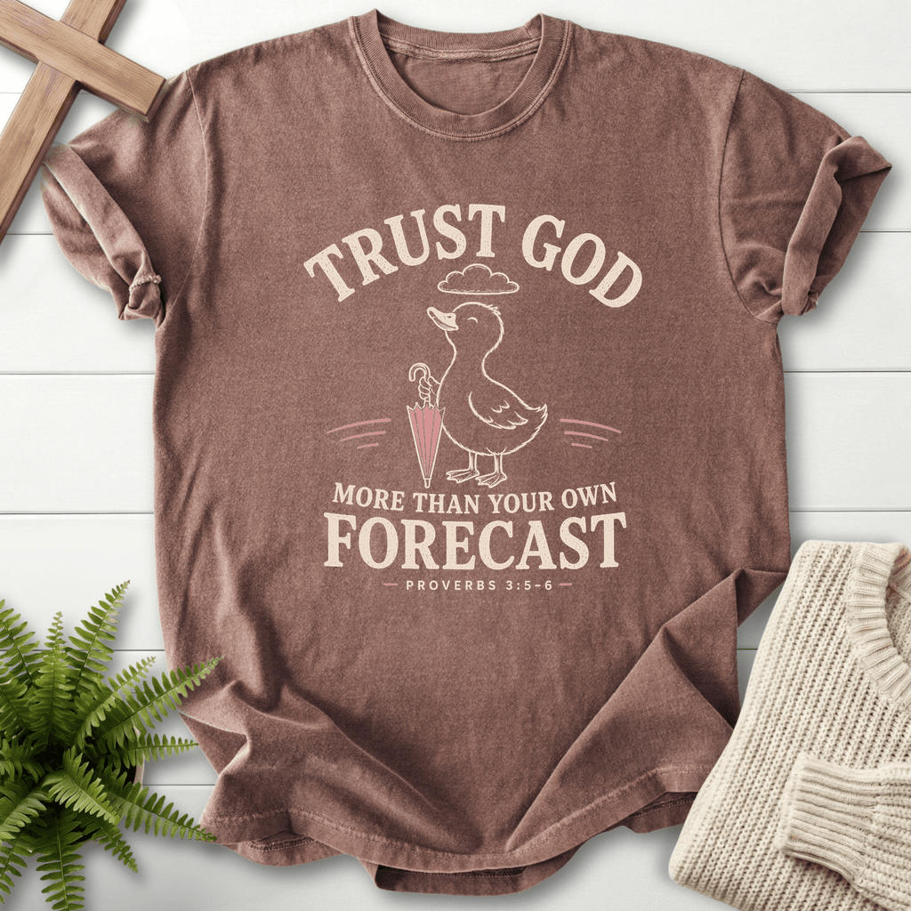 Trust God Duckling Prov 3 5 6 T-Shirt in Espresso | She Wears Faith