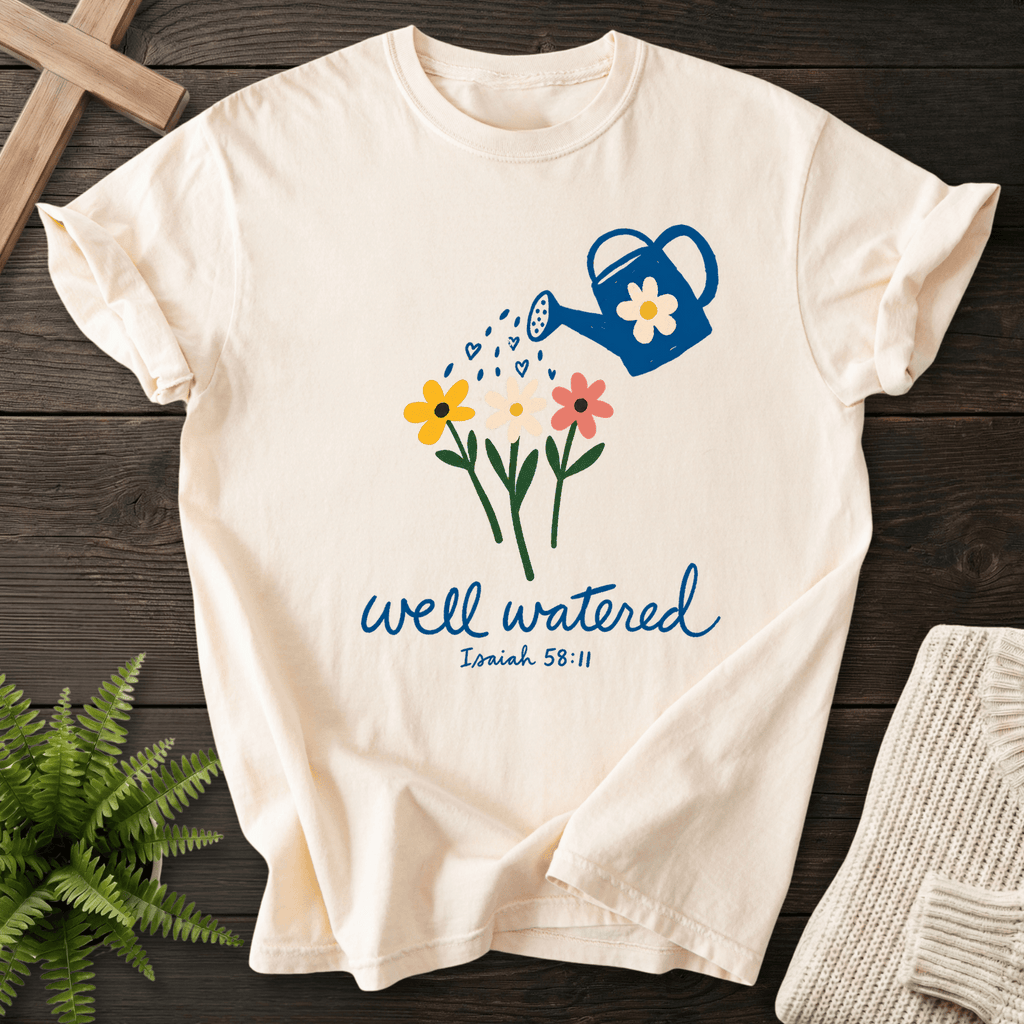 Well Watered Isaiah 58:11 T-Shirt in Ivory | She Wears Faith