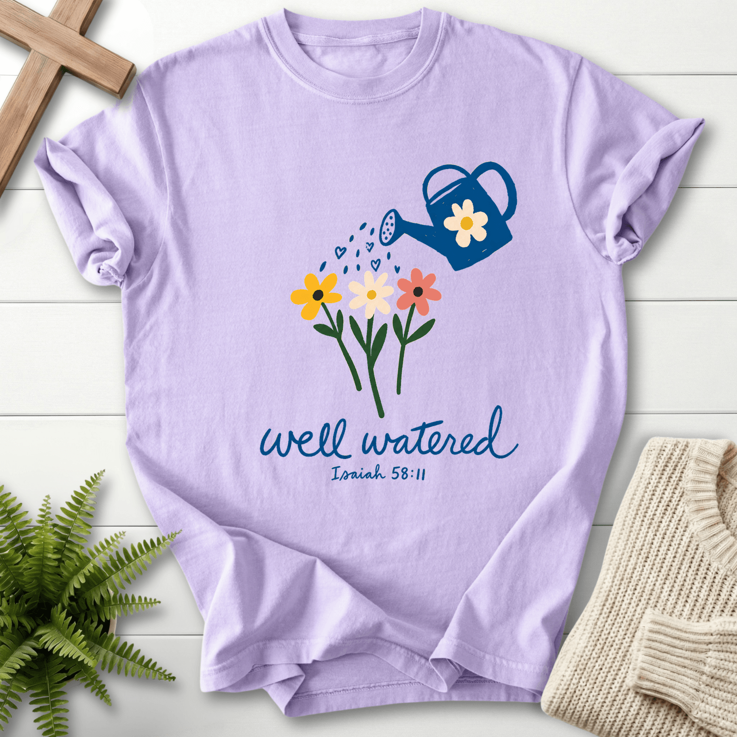 Well Watered Isaiah 58:11 T-Shirt in Orchid | She Wears Faith
