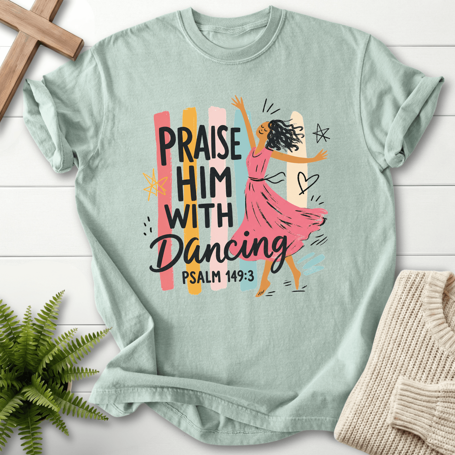 Worship Dance T-Shirt in Bay | She Wears Faith
