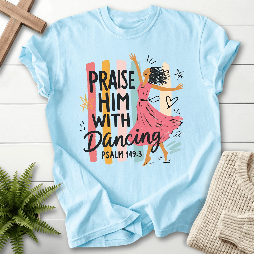 Worship Dance T-Shirt in Chambray | She Wears Faith