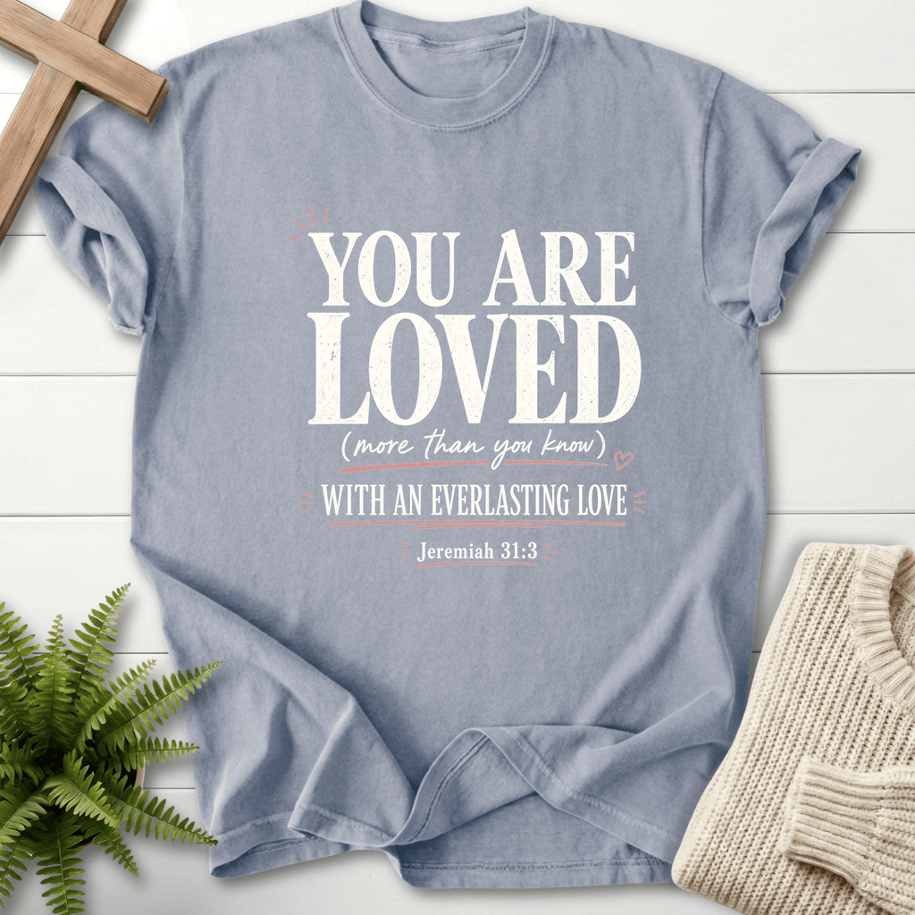 You Are Loved T-Shirt in Granite | She Wears Faith