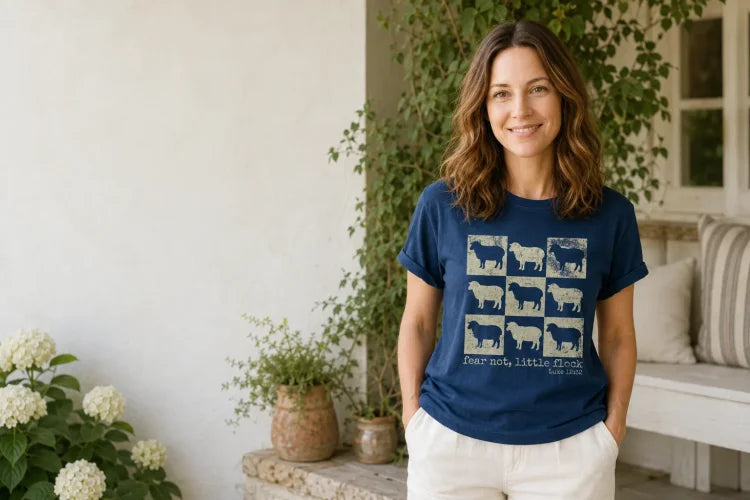 Scripture-inspired SWF apparel in an everyday setting