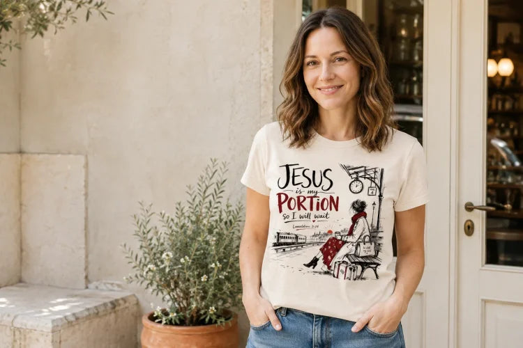 Scripture-inspired SWF apparel in an everyday setting